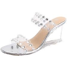 Sandle Female Transparent Transparent Wedge Sandal