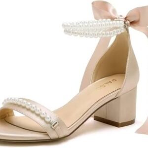 Sandle Female Embellished Bridal Block Heel